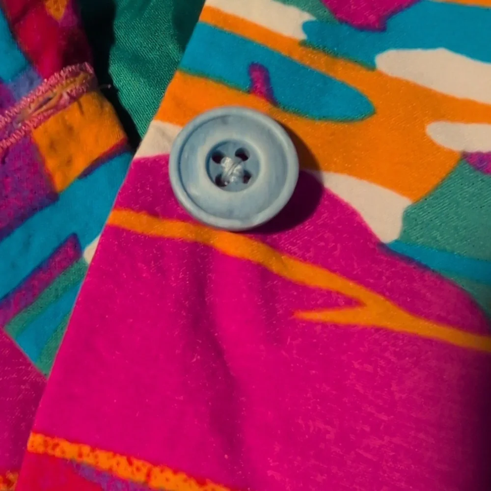 80s 90s Vintage Vibrant Abstract Multicolor Cropped Kids Jacket Neon‎
